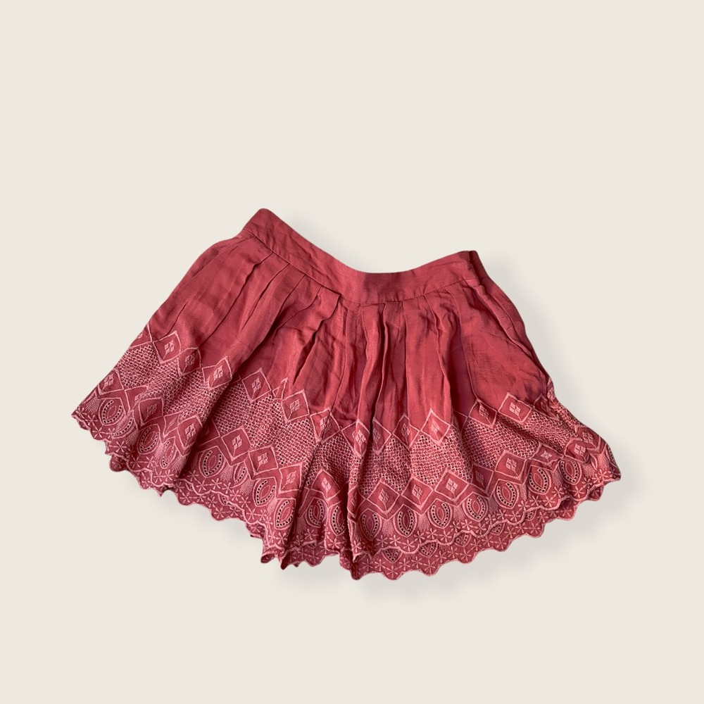 Free People women’s coral cutout flowy shorts